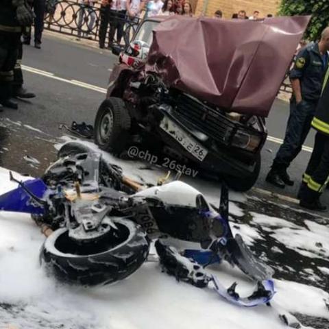 В Ставрополе «Жигули» протаранили мотоцикл, пострадал мужчина